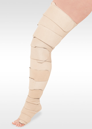 Adjustable Compression Wraps for Leg