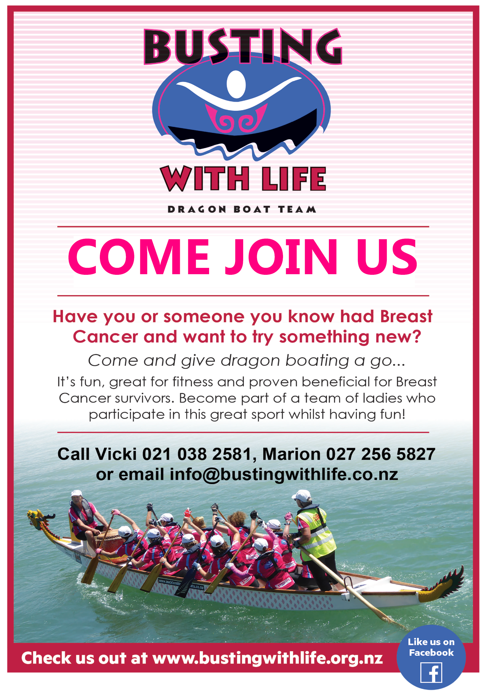 Busting With Life Dragon Boat Team Facebook